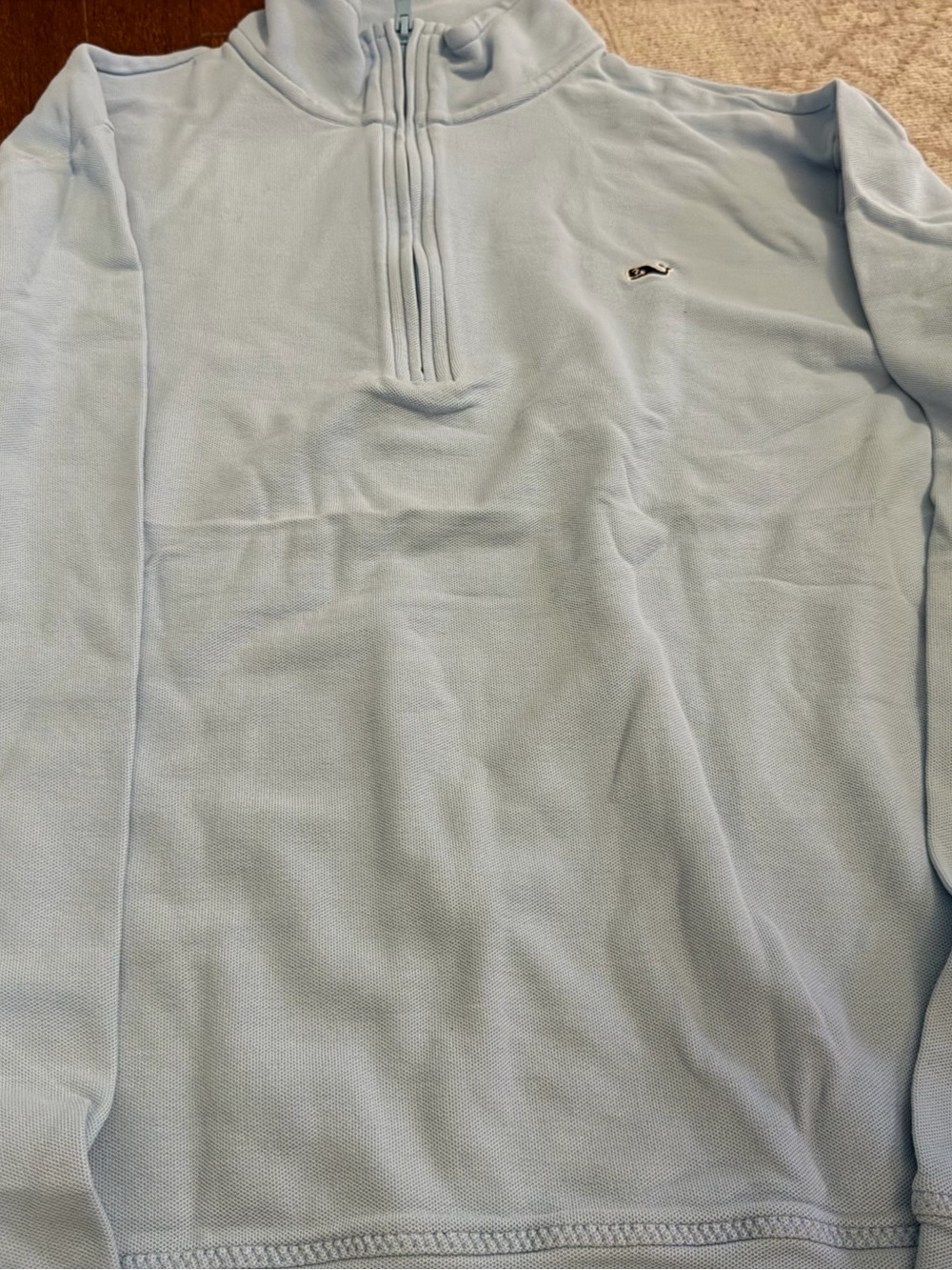 Vineyard Vines Light Blue Men's Quarter-Zip Sweater